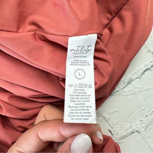 Vitality Balance Athletica Sunstone Pink Ivy Sleeveless Bodycon Midi Dress Large - Picture 14 of 14